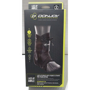 DonJoy Performance Lace-Up Ankle Brace Black Medium 12-13" *NEW*
